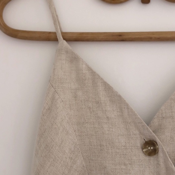 Linen Button Cami Midi Dress, FINAL PRICE, PRICE FIRM - Picture 4 of 10